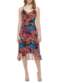 Kensie Tropical Print Midi Dress