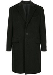 Kent & Curwen contrast lapel single-breasted coat