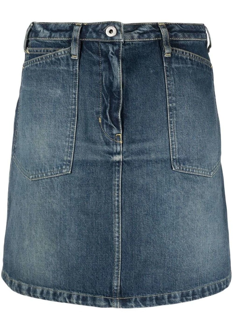 Kenzo A-line denim miniskirt