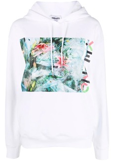 Kenzo abstract-pattern print hoodie
