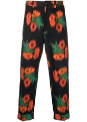 Kenzo abstract-pattern tailored trousers