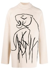 Kenzo abstract print knitted jumper