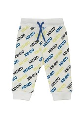 Kenzo All Over Logo Print Cotton Sweatpants