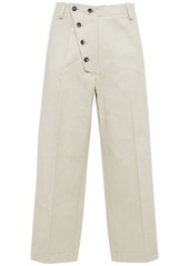 Kenzo Asymmetrical Cotton Loose Pants