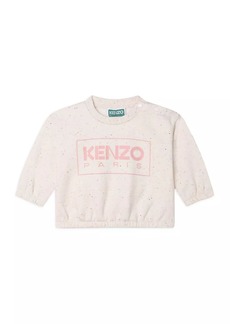 Kenzo Baby Girl's & Little Girl's Logo Speckled Crewneck Sweatshirt