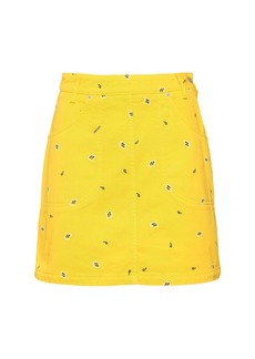 Kenzo Bandana Print Denim Mini Skirt