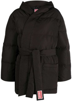 Kenzo belted wrap down jacket
