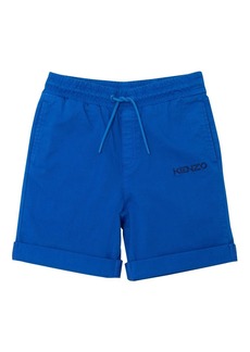 Kenzo Blue Logo Print Shorts