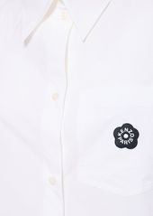 Kenzo Boke Cropped Cotton Poplin Shirt