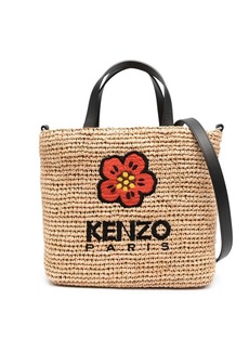 Kenzo Boke Flower straw tote bag