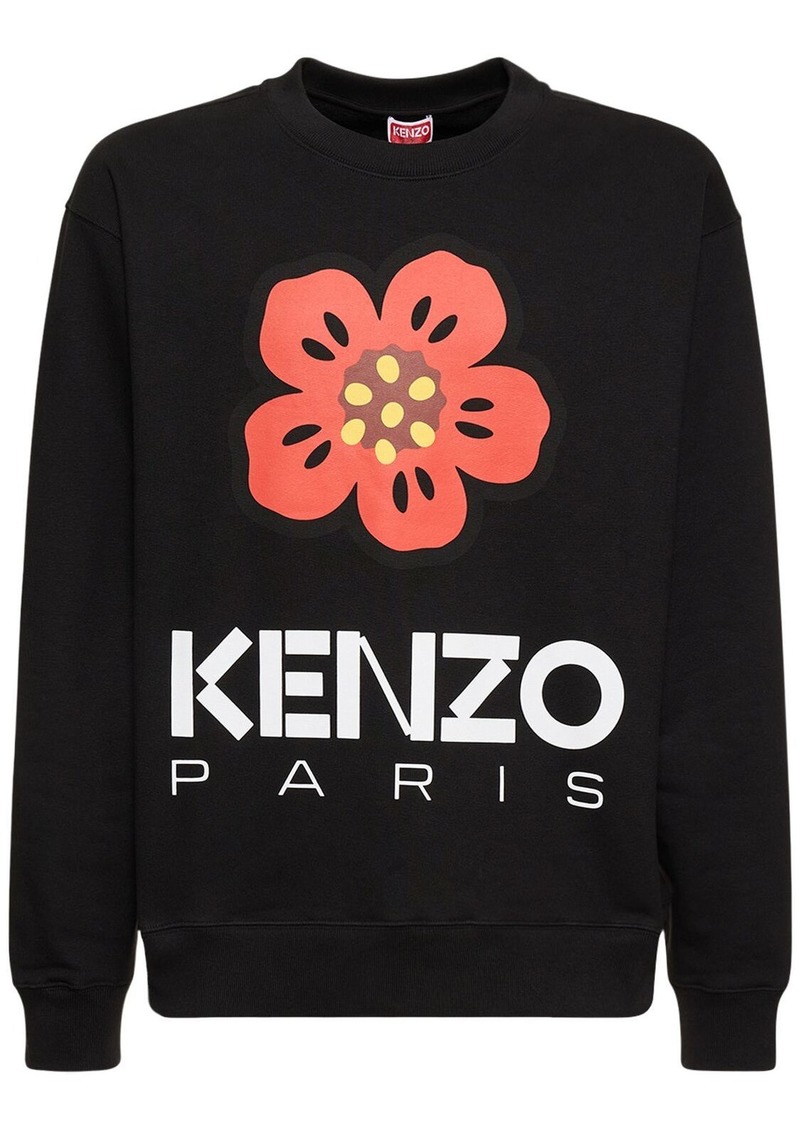 Kenzo Boke Logo Cotton Brushed Sweatshirt