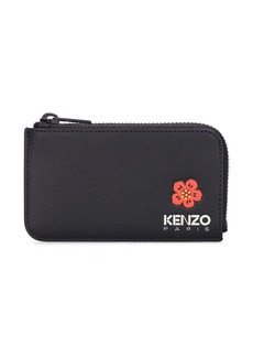 Kenzo Boke Print Leather Zip Card Holder