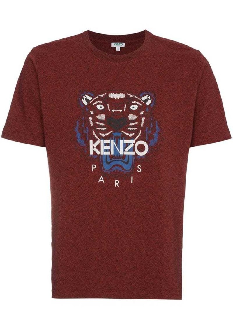 Kenzo Burgundy Red Tiger Logo T-Shirt 