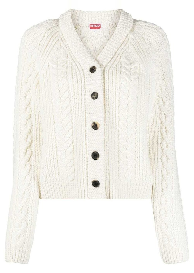 Kenzo cable-knit v-neck cardigan