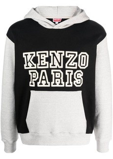 Kenzo colour-block stretch-cotton hoodie