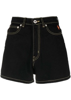 Kenzo contrast-stitch denim shorts