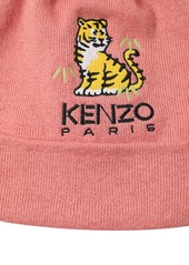 Kenzo Cotton & Cashmere Beanie Hat W/pompom