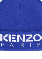 Kenzo Cotton & Wool Beanie W/ Logo