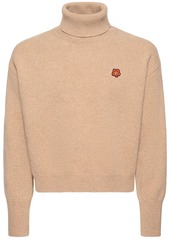 Kenzo Crest Boxy Turtleneck Wool Sweater