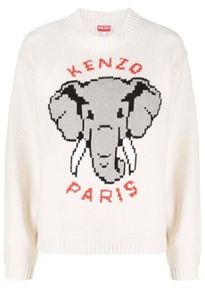 Kenzo elephant intarsia jumper