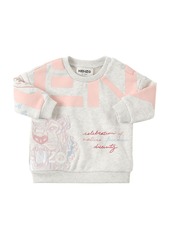 Kenzo Embroidered & Printed Cotton Sweatshirt