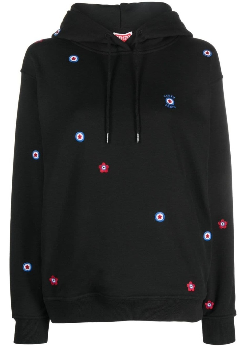 Kenzo embroidered-design cotton hoodie