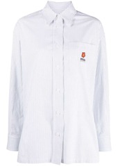 Kenzo embroidered-logo pinstripe shirt