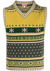 Kenzo fair isle intarsia-knit vest