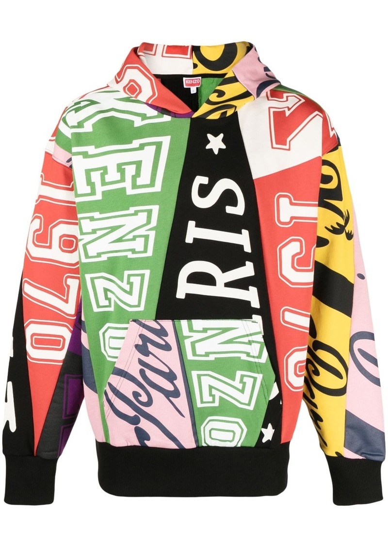 Kenzo Flag-print cotton hoodie