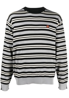 Kenzo floral-embroidered striped jumper
