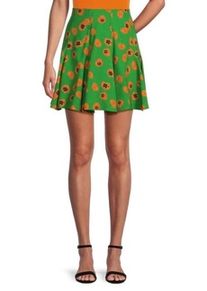 Kenzo Floral Fit & Flare Mini Skirt