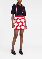 Kenzo floral intarsia-knit skirt