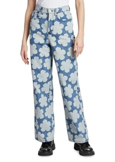 Kenzo Floral Straight Leg Jeans
