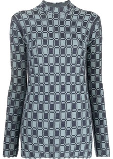Kenzo geometric-print long-sleeve jumper