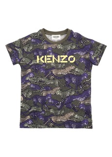 Kenzo Green & Purple Logo T-Shirt