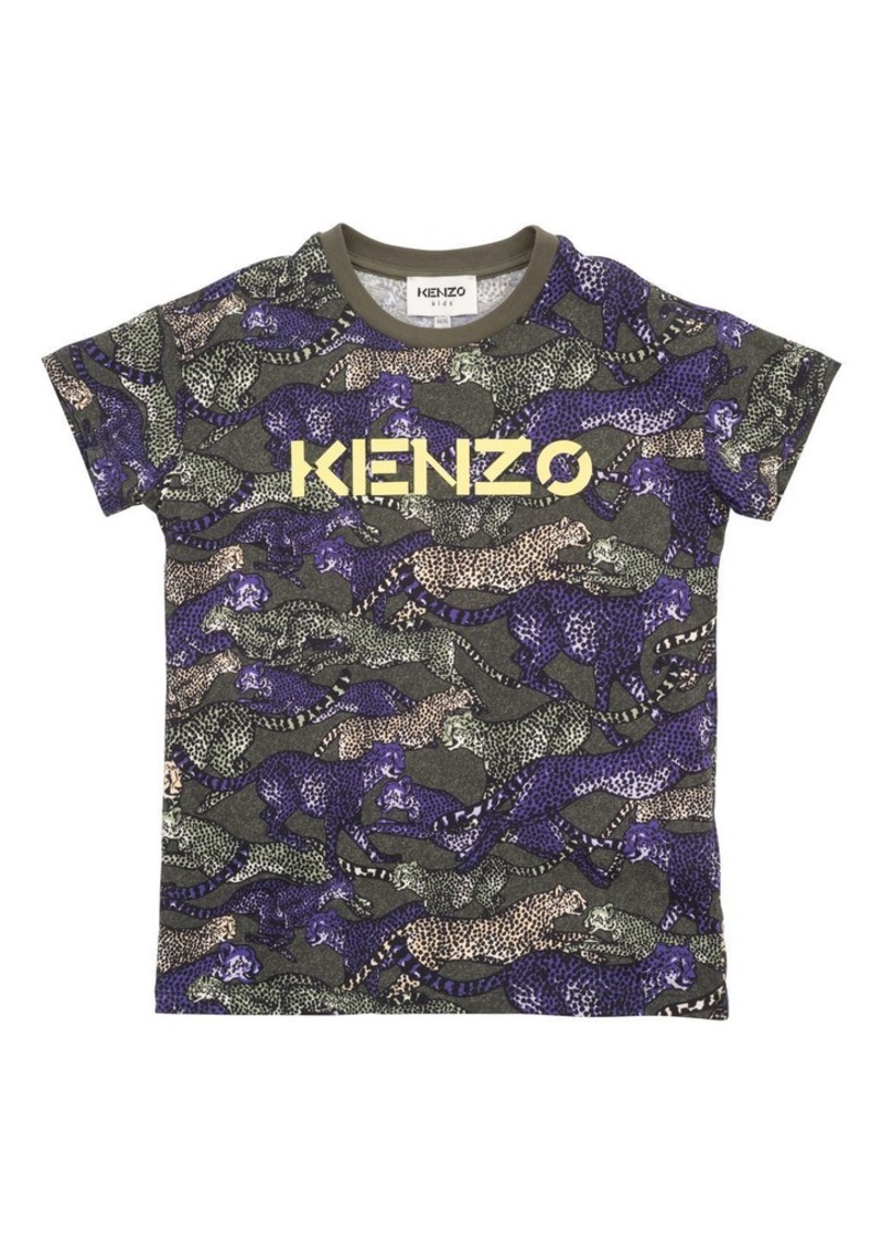 Kenzo Green & Purple Logo T-Shirt