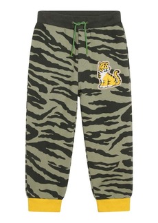 Kenzo Green Tiger Print Sweatpants