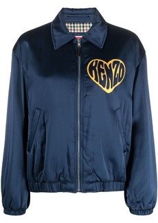 Kenzo heart-patch satin jacket