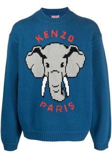 Kenzo intarsia-knit long-sleeved jumper