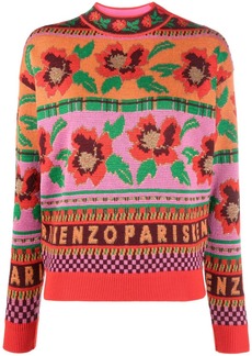 Kenzo intarsia-knit wool-blend jumper