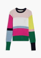 KENZO - Color-block waffle-knit cotton and cashmere-blend sweater - Multicolor - XL