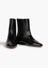 KENZO - Crinkled patent-leather ankle boots - Black - EU 39