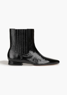 KENZO - Crinkled patent-leather ankle boots - Black - EU 39