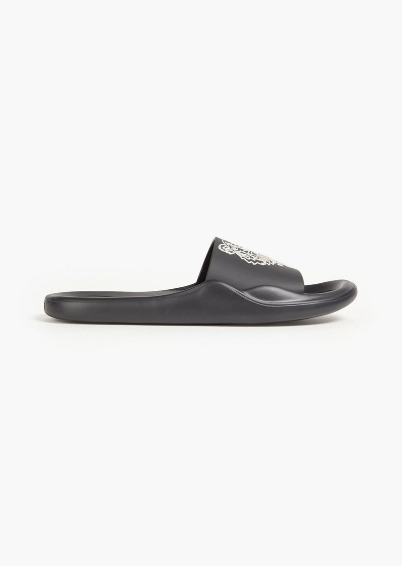 KENZO - Logo-appliquéd rubber slides - Black - EU 36