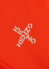 KENZO - Printed cotton-jersey mini dress - Orange - L