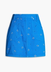 KENZO - Printed denim mini skirt - Blue - FR 38