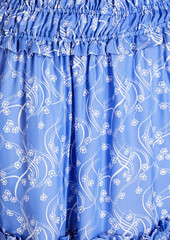 KENZO - Ruffled printed twill mini skirt - Blue - FR 34