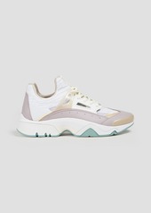 KENZO - Sonic faux leather and mesh sneakers - White - EU 36