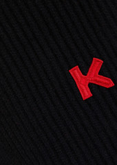 KENZO - Striped wool scarf - Black - OneSize
