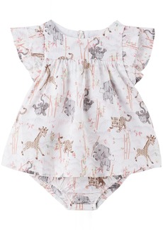 Kenzo Baby White Graphic Dress & Bloomers Set
